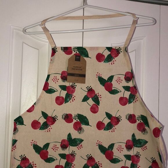 Mabelle Home Collection Cherry Print Cotton Apron - Picture 2 of 8